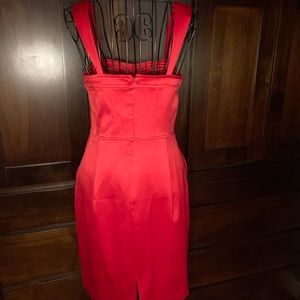 Express red satin dress